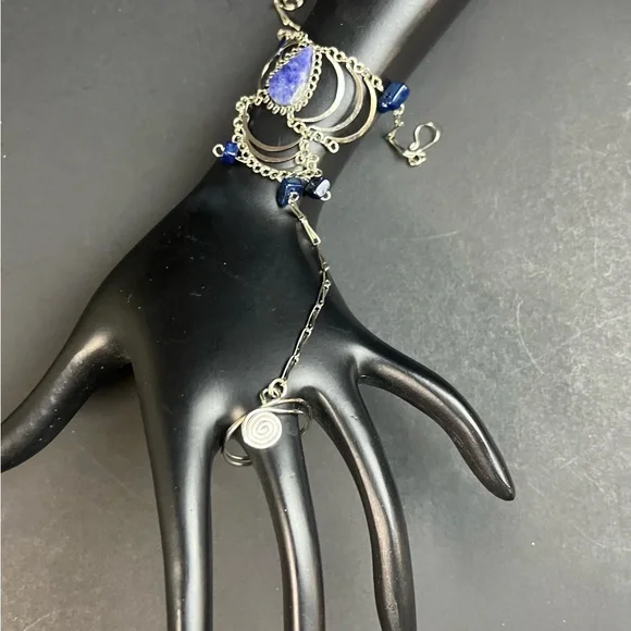 Blue Sodalite Stone Slave Bracelet - Picture 3 of 3